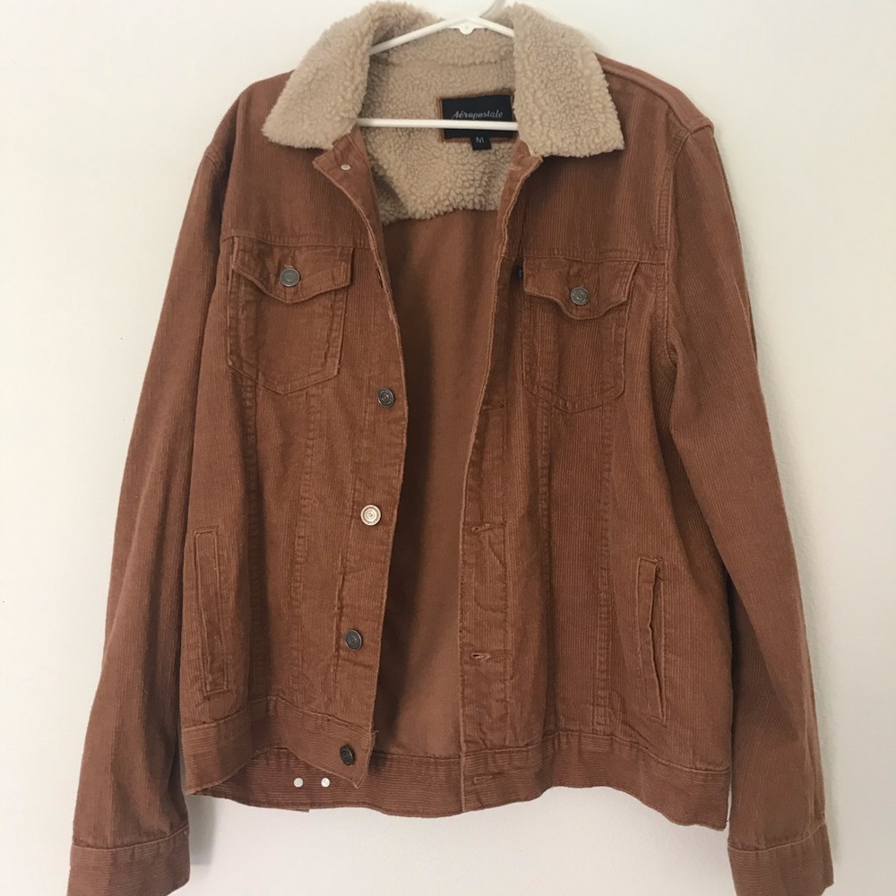 Aeropostale Burnt Orange Fur Lined Jacket